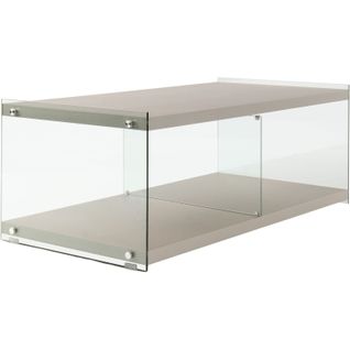 Table TV Verre Argent 120x60x45cm