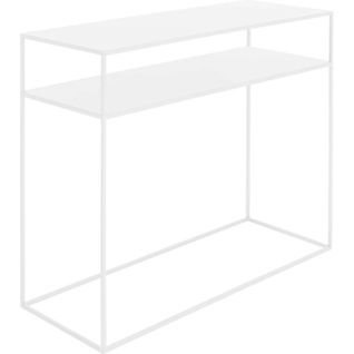 Console 2 Plateaux En Métal Thermolaquél Blanc L100cm