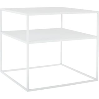 Table Basse Métal Blanc 50x50x45cm
