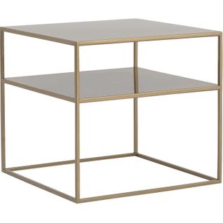 Table Basse Métal Doré 50x50x45cm