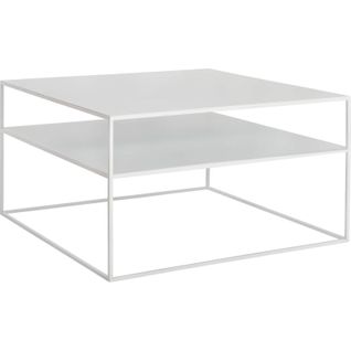 Table Basse Métal Blanc 80x80x45cm