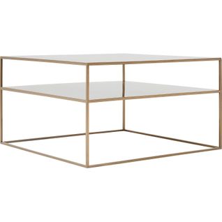 Table Basse Métal Doré 80x80x45cm