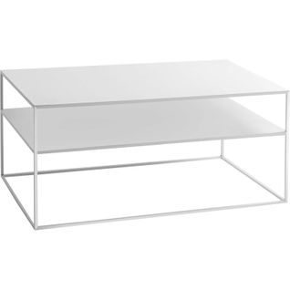 Table Basse Métal Blanc 100x60x45cm