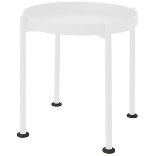 Table Basse Acier Blanc 40x15x45cm