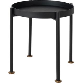 Table Basse Acier Noir 40x15x45cm
