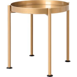 Table Basse Acier Or 40x15x45cm