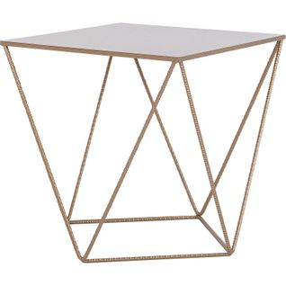 Table Basse Métal Or 60x60x45cm