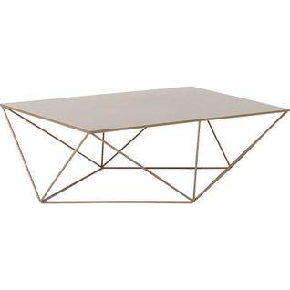 Table Basse Métal Doré 140x80x45cm