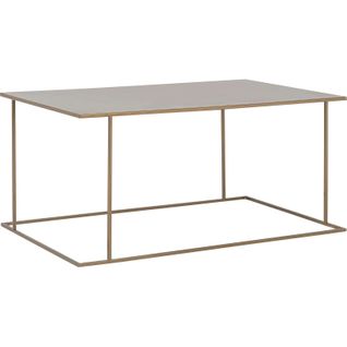 Table Basse Métal Doré 100x60x45cm