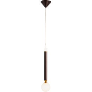 Suspension Aluminium Verre Brun Doré 8x8x38