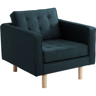 Fauteuil Bois Bleu / Vert Bouteille 84x86x75cm