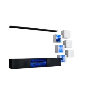 Ensemble Meubles De Salon Switch Xxi Design, Coloris Noir Et Blanc.