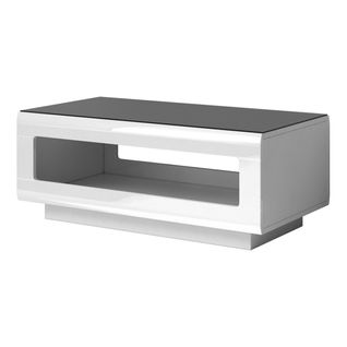Table Basse Breda – Blanc Brillant – 110x60 Cm – Style Design Moderne