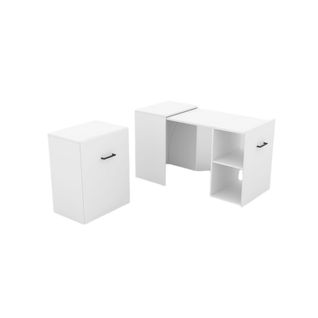 Bureau Pliable Spécial Petite Espace Collection Flip Coloris Blanc.
