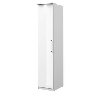 Armoire 1 Porte Pour Dressing Collection Modulo Coloris Blanc Avec LED Incluses.