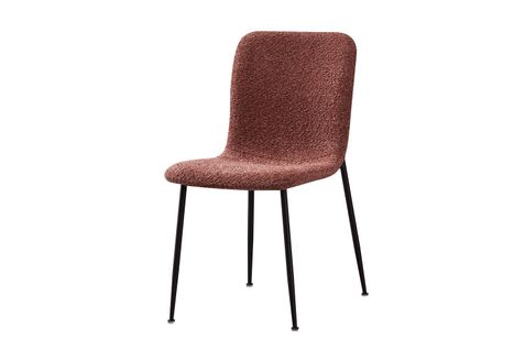 Chaise 'alice' Bouclé Rose, Dimension H81.5 X L42 X P57