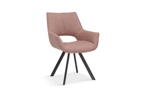 Chaise Timote Tissu Rose, Dimension H86.5 X L61 X P64