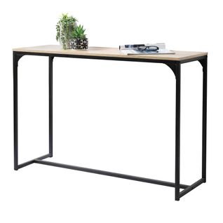 Console D'entrée Style Industriel Collection Ranong – Structure En Métal Noir Et Plateau Coloris Ch