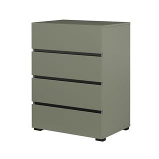 Petit Buffet Havana – 4 Tiroirs – Vert Sauge – Design Moderne Et Compact