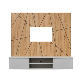 Composition Murale Ixar Géométrique – Meuble TV + Panneaux Décoratifs