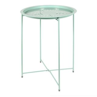 Table D'appoint En Métal "lesea" 60cm Vert D'eau