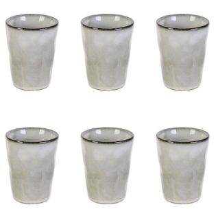 Lot De 6 Tasses "au Grès Du Temps" 7cm Gris