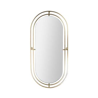 Miroir Art Déco En Métal Doré 90 Cm