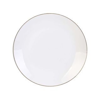 Assiette En Porcelaine Avec Liseré Doré Assiette Plate - 26 Cm