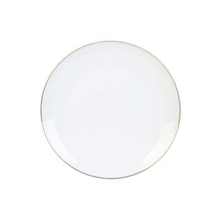 Assiette En Porcelaine Avec Liseré Doré Assiette Plate - 20 Cm
