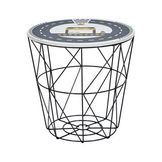 Corbeille De Rangement Filaire Couvercle à Motifs Noir - Circuit