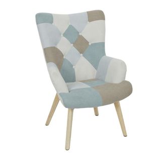 Fauteuil Patchwork "helsinki" 99cm Bleu