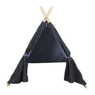 Tente Pour Enfant "havre De Paix" 116cm Bleu Foncé