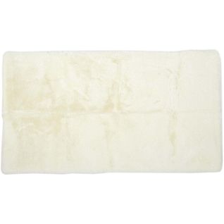 Tapis Fin Imitation Fourrure 110 X 60 Cm Ecru