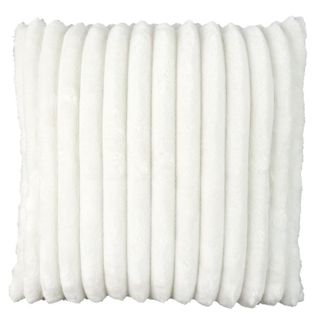 Coussin Déco "côtelé" 40x40cm Écru