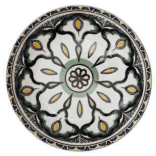 Lot De 6 Assiettes Creuses "mandala" 20cm Vert