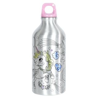 Bouteille De Transport à Colorier "licorne" 55cl Argent