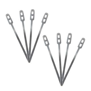 Lot De 8 Touillettes Pour Café "métal" 11cm Gris