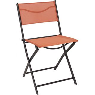 Chaise De Jardin Pliable En Acier Elba Orange Terracotta