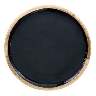 Dessous D'assiette En Bois "black Forest" 35cm Noir