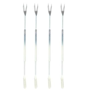 Lot De 4 Curettes à Crustacés "métal" 18cm Argent