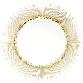 Miroir En Métal Doré Soleil 90 Cm