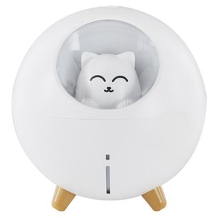 Diffuseur De Parfum LED "chat" 11cm Blanc