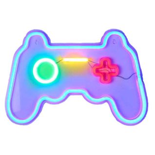 Lampe LED Effet Néon "manette" 41cm Multicolore