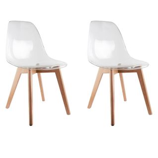 Lot De 2 Chaises Scandinave "vika" 83cm Transparent