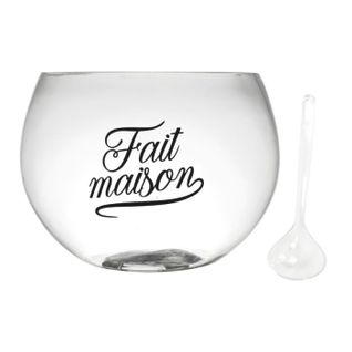 Saladier Cocktail et Louche "fait Maison" 6l Transparent