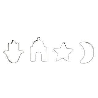 Lot De 4 Emporte-pièces "jamaal" 7cm Argent