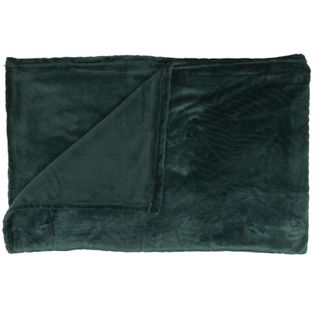 Plaid Flanelle Embosse "roméo" 150x200cm Vert Sapin