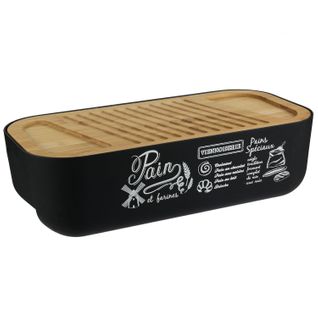 Boîte à Pain En Bambou Noir Ou Blanc Aléatoire