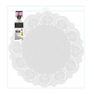 Lot De 20 Napperons "lily Cook" 21cm Blanc