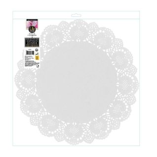 Lot De 20 Napperons "lily Cook" 26cm Blanc